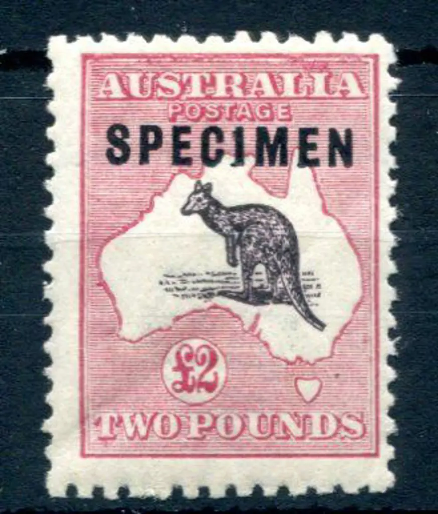 £2 purple-black & rose ovptd "SPECIMEN" type C. ... Image 1++