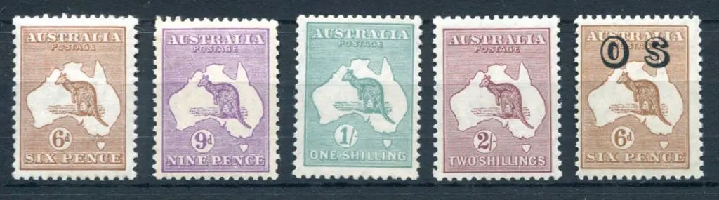 1929/30 Small Multiple Watermark 6d MLH, 9d MLH, ... Image 1++