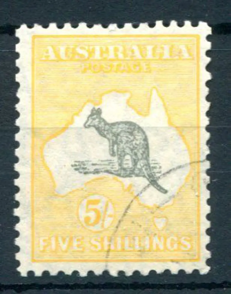 1929/30 Small Multiple Watermark 5/- grey & ... Image 1++