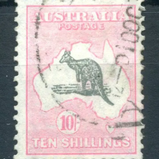 1929/30 Small Multiple Watermark 10/- grey & pale ...