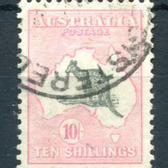 1929/30 Small Multiple Watermark 10/- grey & pale ...