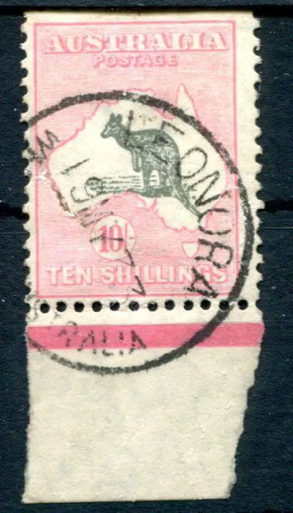 1929/30 Small Multiple Watermark 10/- grey & pale ... Image 1++