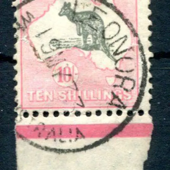 1929/30 Small Multiple Watermark 10/- grey & pale ...