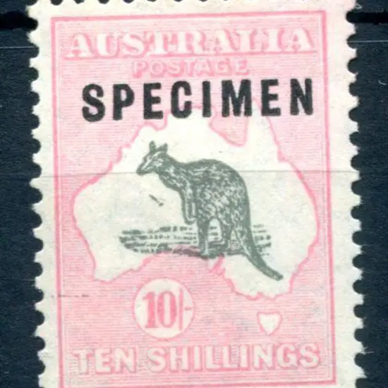 1929/30 Small Multiple Watermark 10/- grey & pale ...