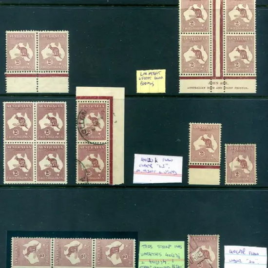 1931/47 CofA 2/- maroon John Ash imprint block of ...