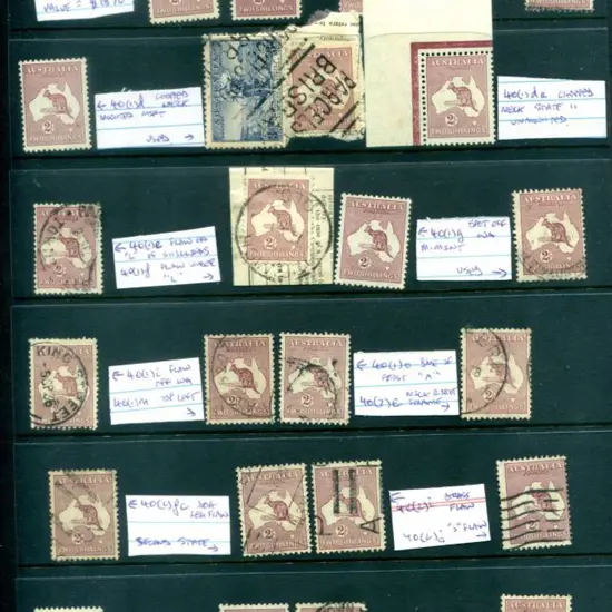 1931/47 CofA 2/- maroon page of annotated ...