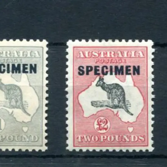 1931/47 CofA 10/-, £1 & £2 all ovptd "SPECIMEN" ...