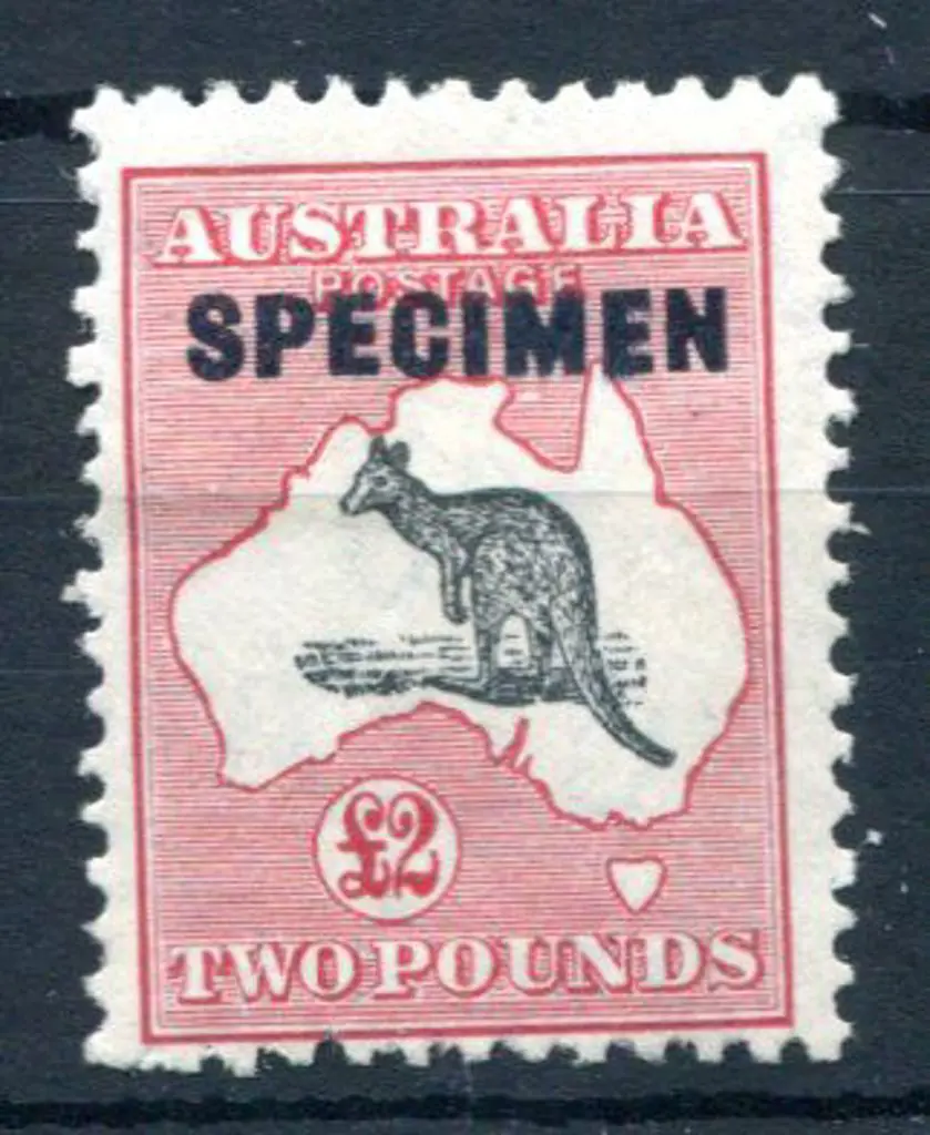 1931/47 CofA £2 grey-black & rose crimson ovptd ... Image 1++