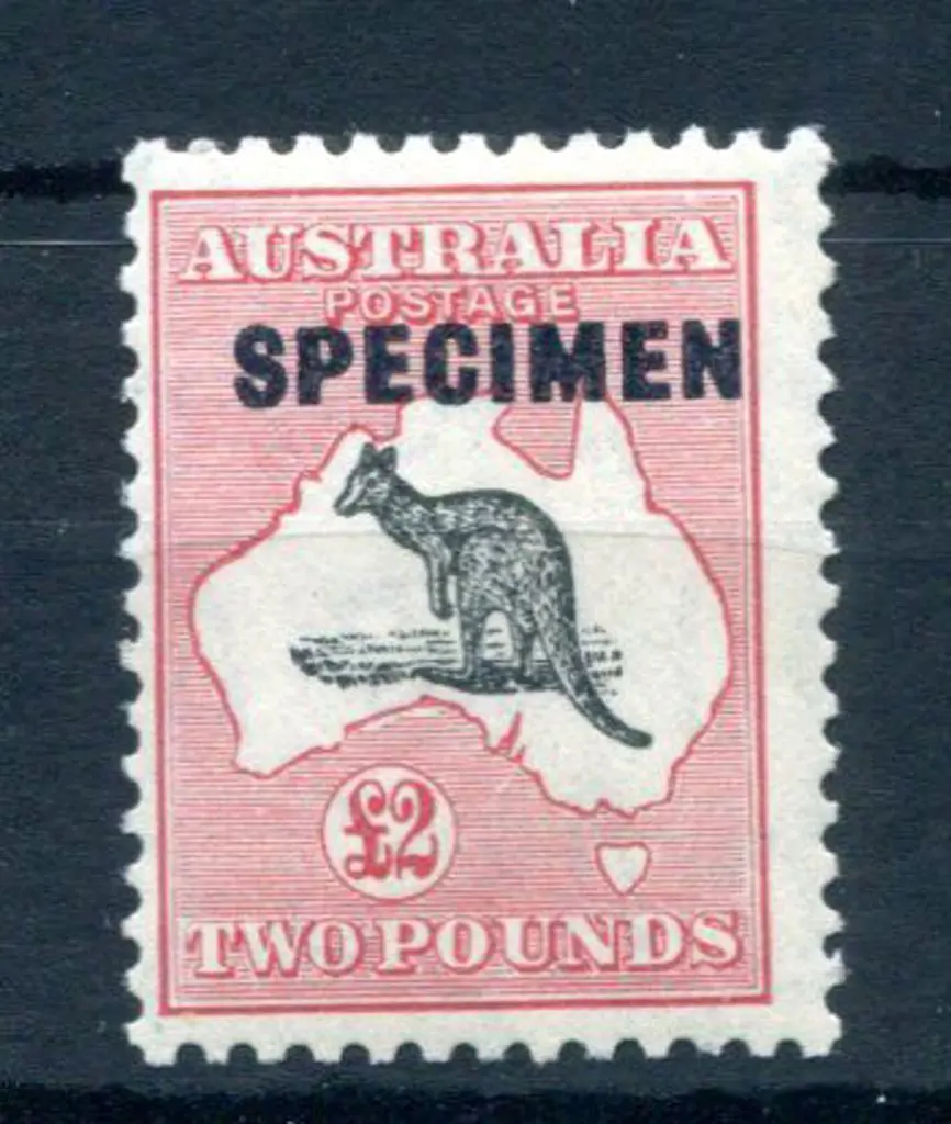 1931/47 CofA £2 grey-black & rose crimson ovptd ... Image 1++