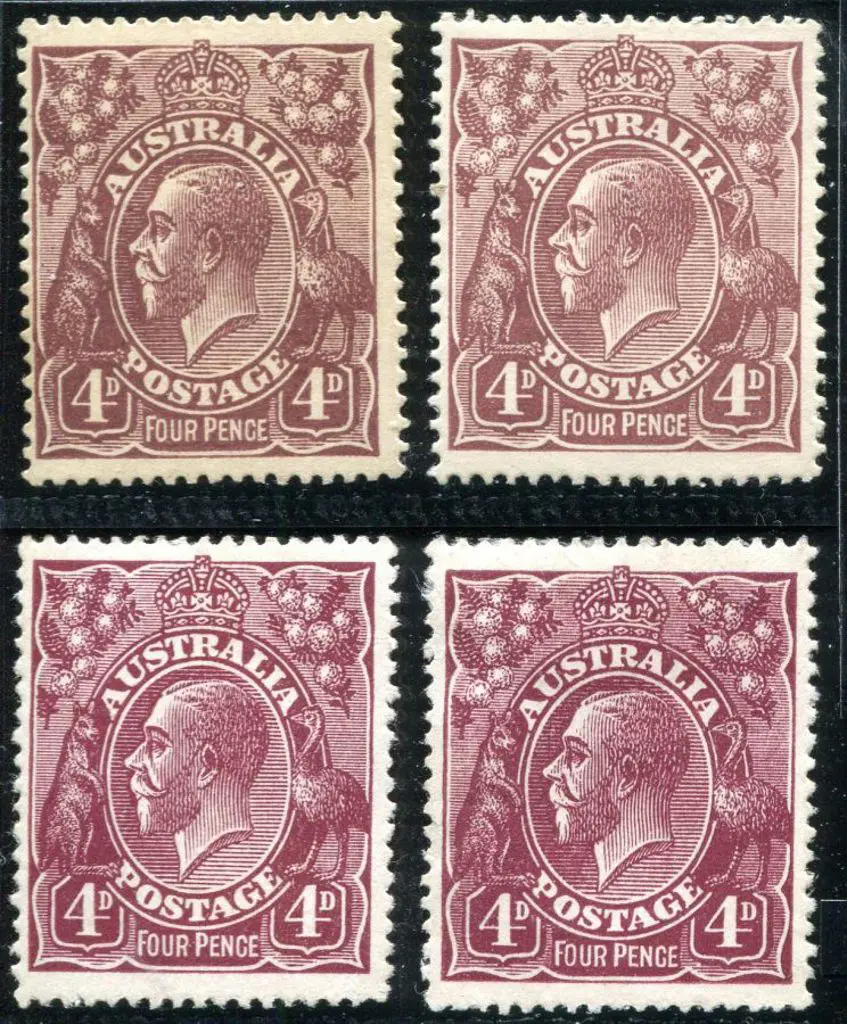 1920 (31st Dec) 4d Colour Trials or Plate Proofs ... Image 1++