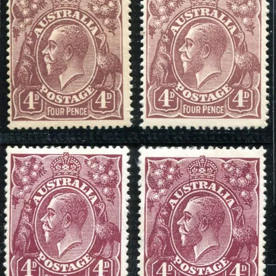 1920 (31st Dec) 4d Colour Trials or Plate Proofs ...