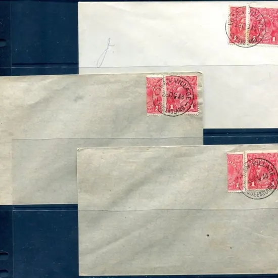 1914-20 Single Watermark 1d red plus vertical ...