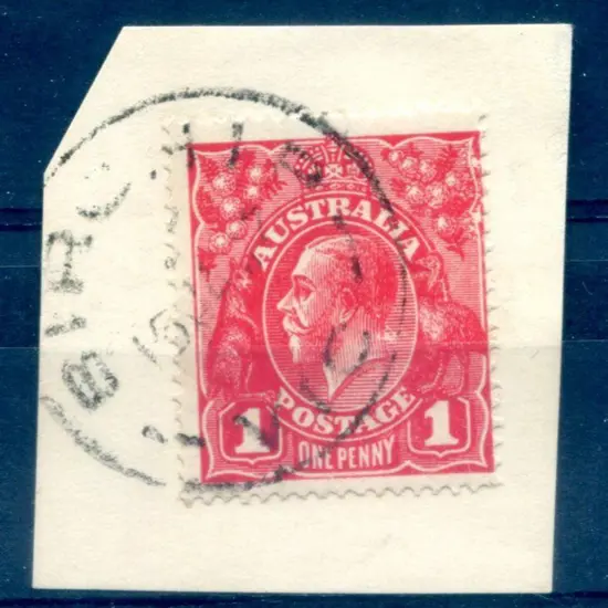 1914-20 Single Watermark 1d deep scarlet (aniline, ...