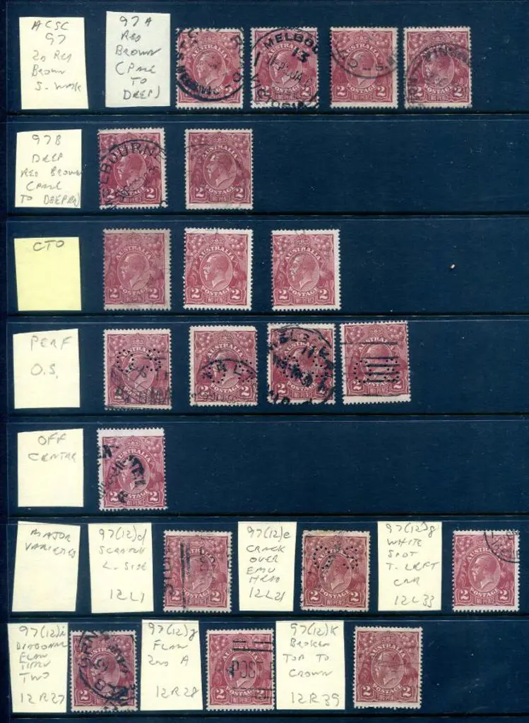 1914-20 Single Watermark 2d red-brown x 20 on ... Image 1++