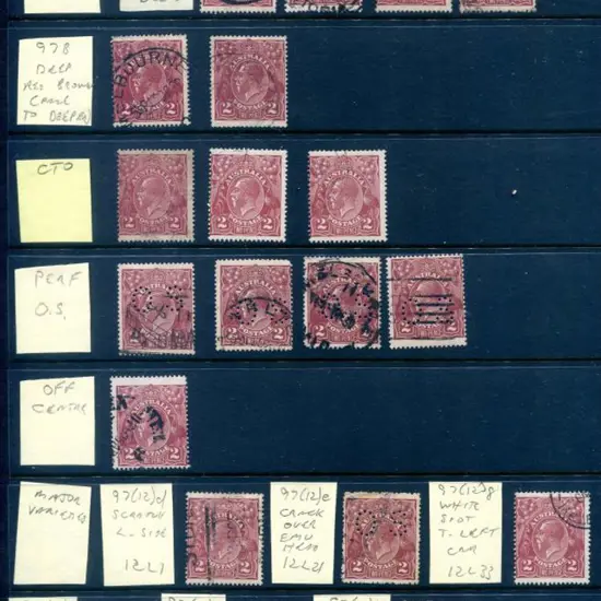 1914-20 Single Watermark 2d red-brown x 20 on ...