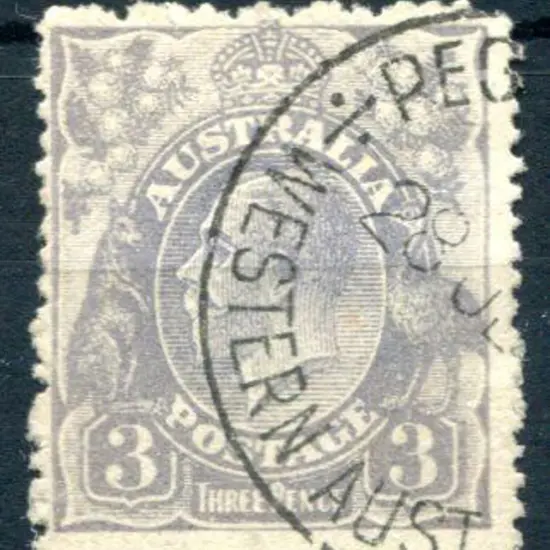 1914-20 Single Watermark 3d pale dull violet blue ...