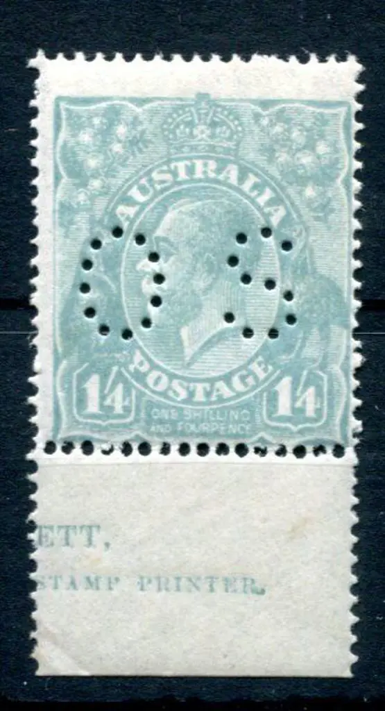 1914-20 Single Watermark 1/4d greyish blue lower ... Image 1++