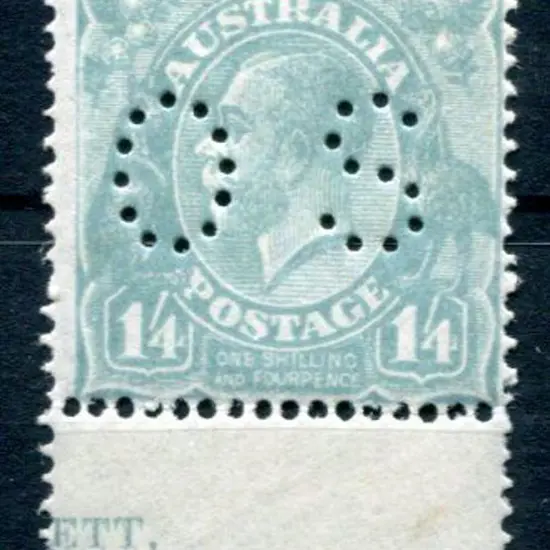 1914-20 Single Watermark 1/4d greyish blue lower ...