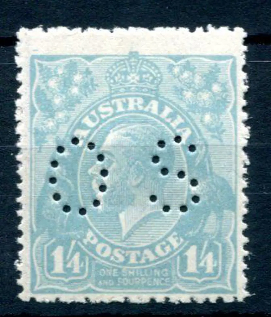 1914-20 Single Watermark 1/4d turquoise-blue ... Image 1++
