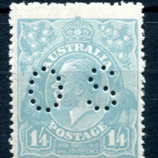 1914-20 Single Watermark 1/4d turquoise-blue ...