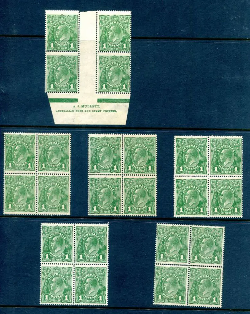 1926/30 Small Multiple Watermark Perf. 14 1d green ... Image 1++