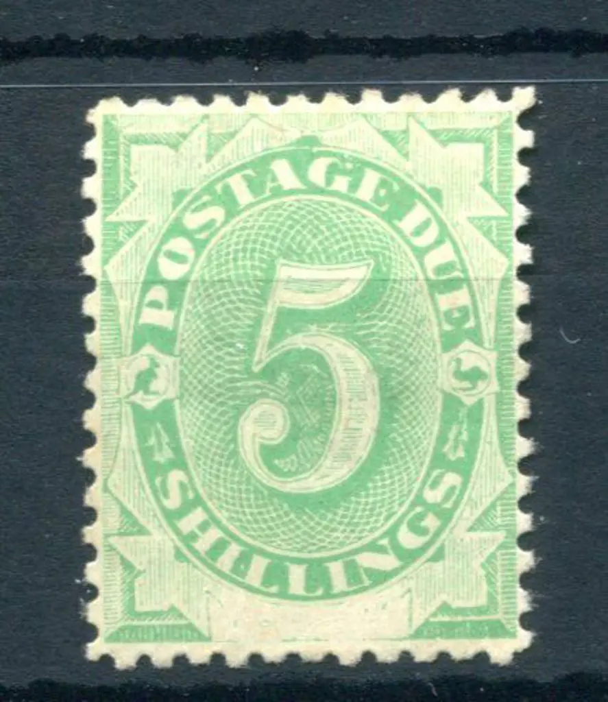 1902 5/- emerald Postage Due with upright wmk & ... Image 1++