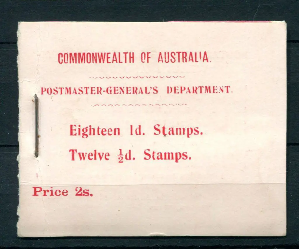 1913 (17th Jan) 2/- kangaroo booklet incomplete ... Image 1++