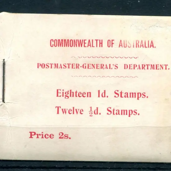 1913 (17th Jan) 2/- kangaroo booklet containing ½d ...