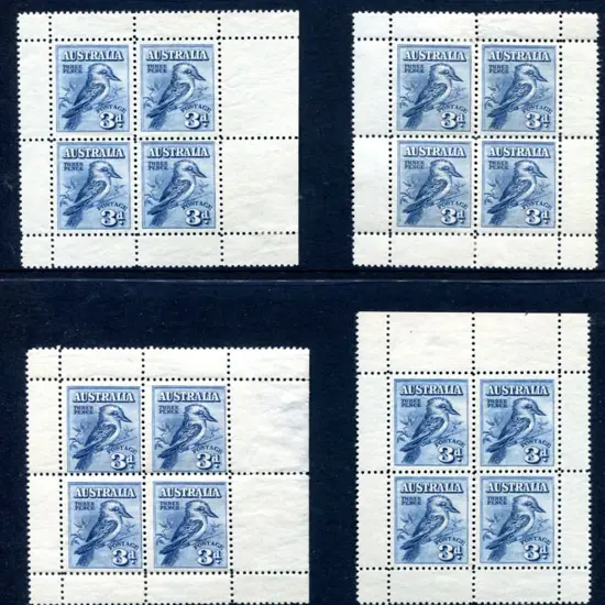 1928 Kookaburra Exhibition Miniature Sheets x 4 ...