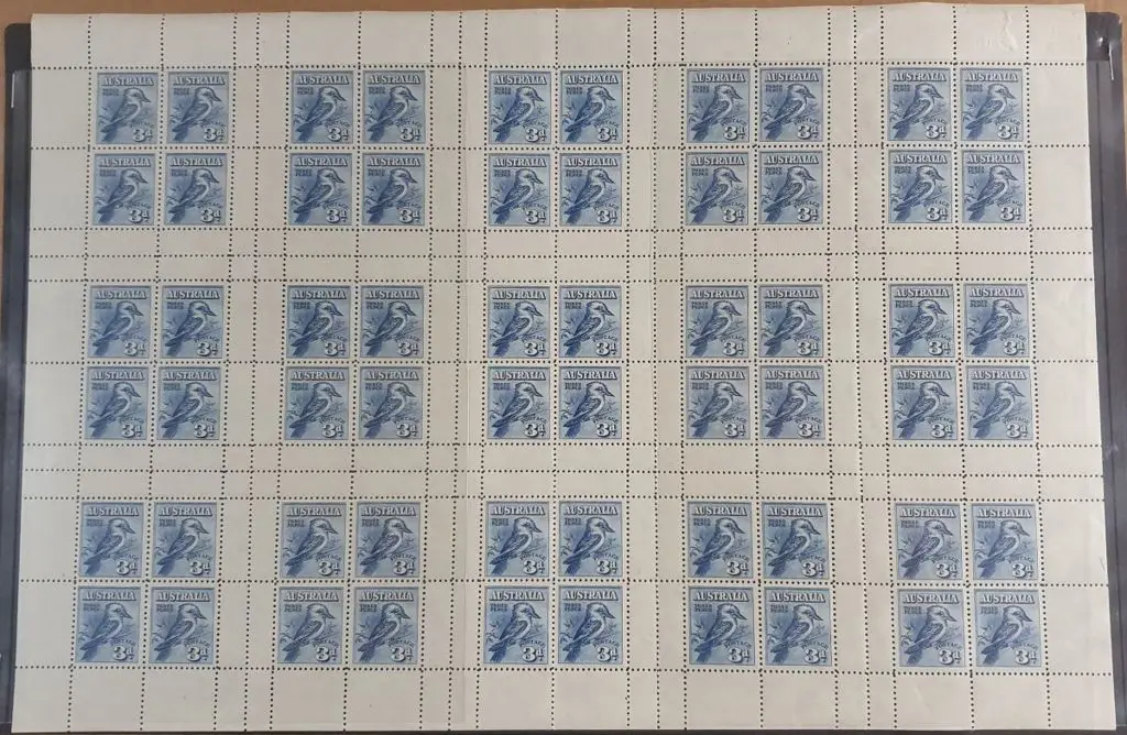 1928 Kookaburra Exhibition complete sheet of 15 ... Image 1++