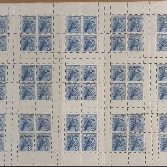 1928 Kookaburra Exhibition complete sheet of 15 ...