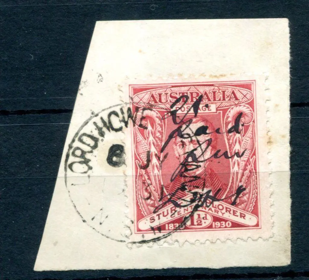 1930 1½d Lord Howe Island provisional with ... Image 1++