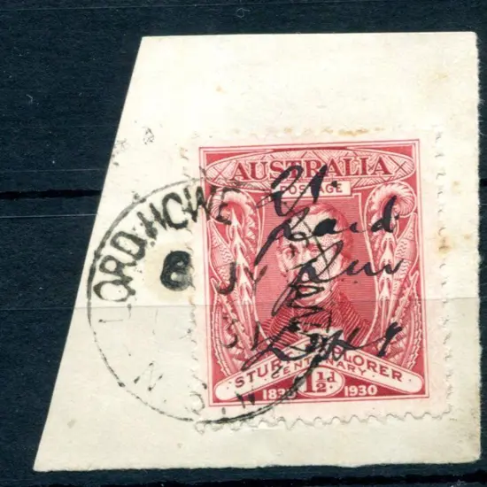 1930 1½d Lord Howe Island provisional with ...
