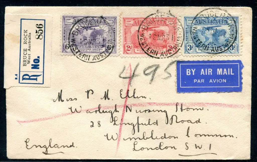 1931 (19th Mar) Kingsford Smith set of 3 on Bruce ... Image 1++
