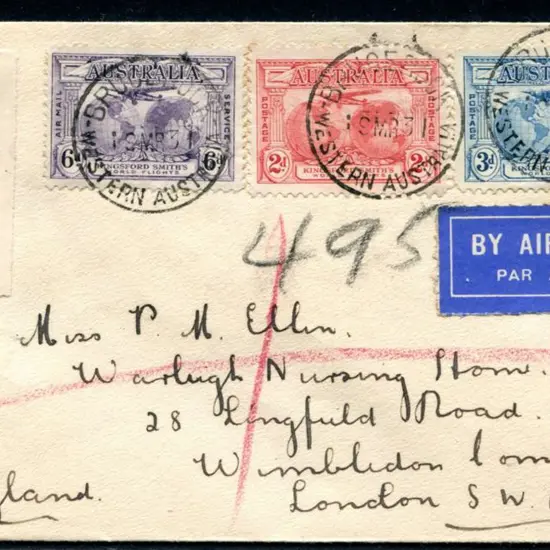 1931 (19th Mar) Kingsford Smith set of 3 on Bruce ...