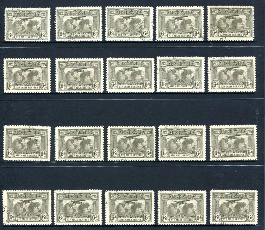 1931 6d Air Mail Service inscribed Kingsford Smith ... Image 1++