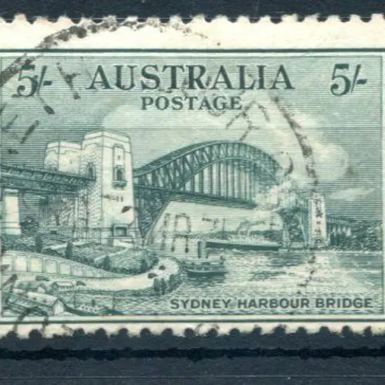 1932 5/- Sydney Harbour Bridge fine used with ...