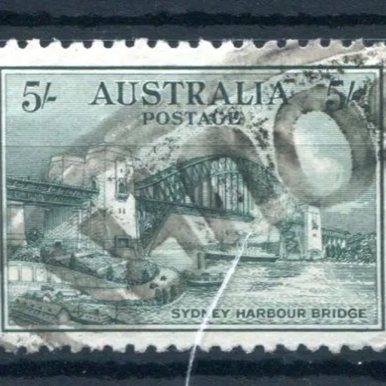 1932 5/- Sydney Harbour Bridge commercially used ...