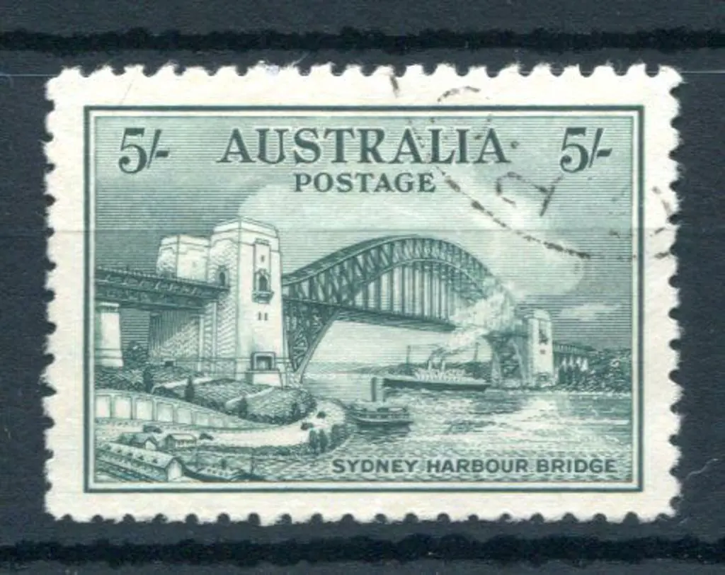 1932 5/- Sydney Harbour Bridge. Superb CTO without ... Image 1++