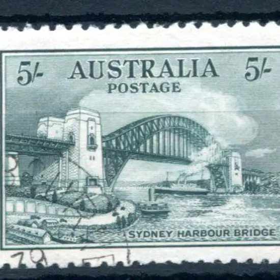 1932 5/- Sydney Harbour Bridge. CTO without gum. ...