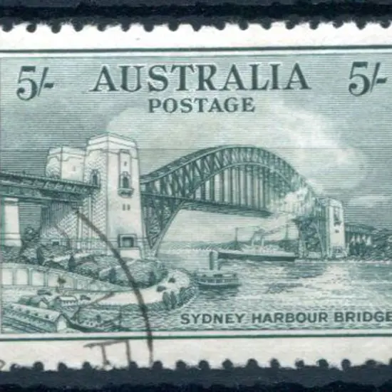 1932 5/- Sydney Harbour Bridge. CTO without gum as ...