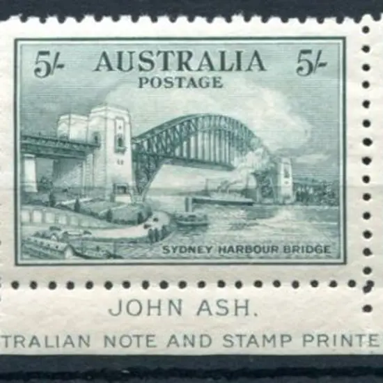 1932 5/- Sydney Harbour Bridge John Ash imprint ...