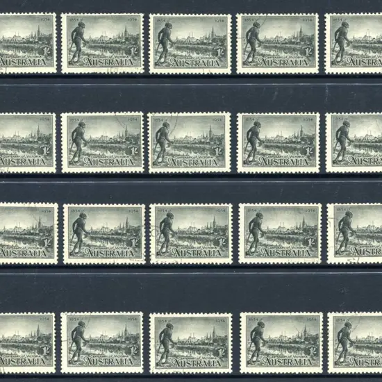 1934 1/- Victoria Cent perf. 11½ x 20. All fine ...