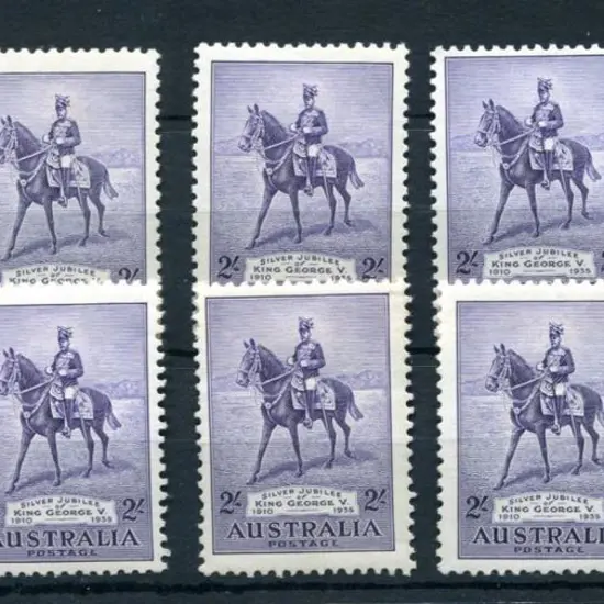 1935 2/- Silver Jubilee x10. All MUH with a couple ...