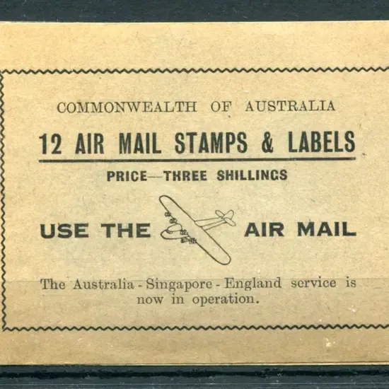 1935 3/- "USE THE AIR MAIL" black on pale green ...
