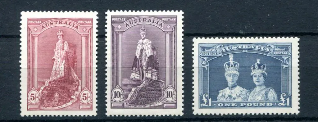 1937/49 Robes set of 3 on thick paper. Well ... Image 1++