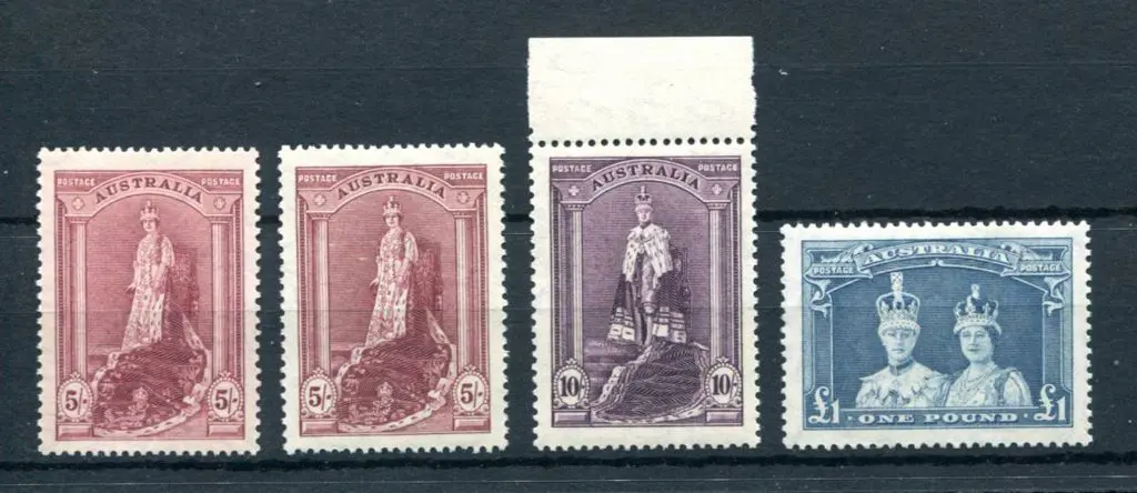 1937/49 Robes set of 3 on thin paper. 10/- with ... Image 1++
