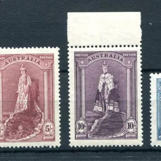 1937/49 Robes set of 3 on thin paper. 10/- with ...