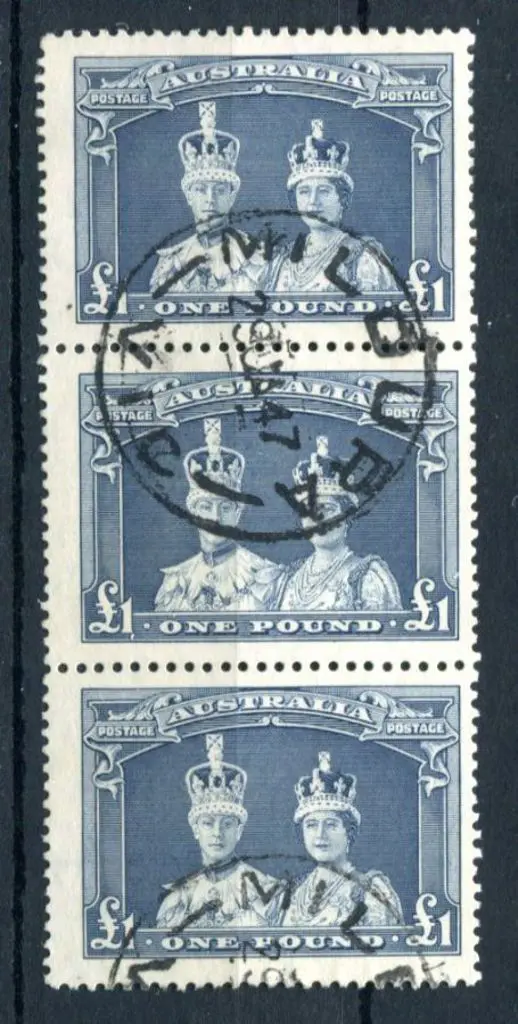 1937/48 £1 Robes on thick paper . Fine used vert ... Image 1++