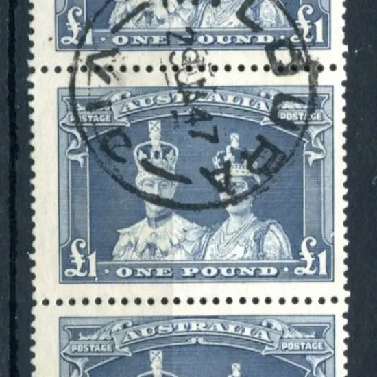 1937/48 £1 Robes on thick paper . Fine used vert ...